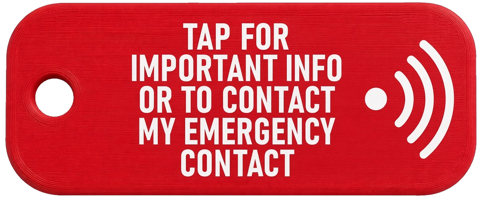 Allergy Alert tag, back